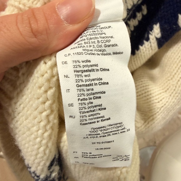 Sandro Cream and Black Floral Sweater - Picture 5 of 5